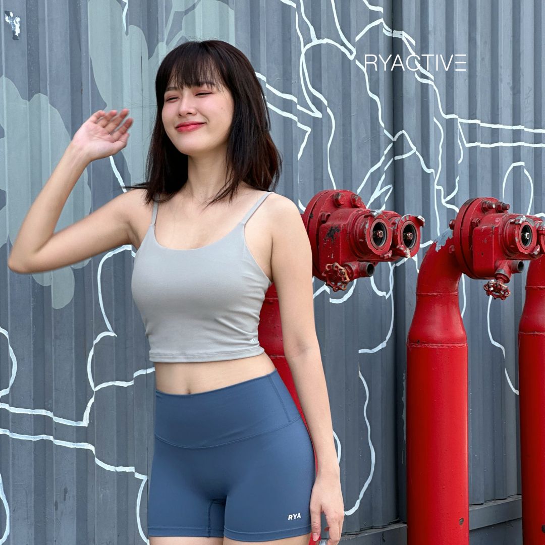 Áo ngực thể thao RYACTIVE -  STRAPPY CROPTANK Grey
