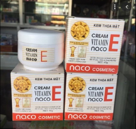 Kem cream VITAMIN E naco thoa mặt 45g/1 hủ