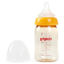Bình sữa, Bình Sữa pigeon Cổ rộng PPSU Plus 160Ml/ hàng chính hãng