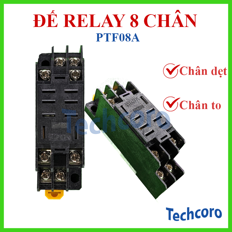 Đế rơ le 8 chân dẹt to PTF08A - socket Relay PTF08A