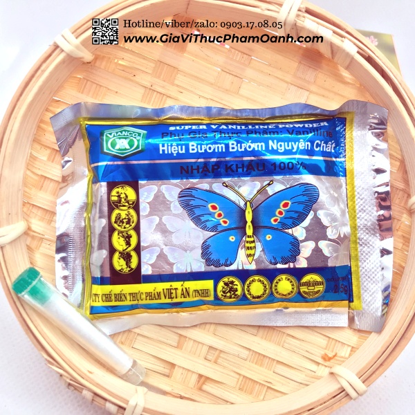 Bột thơm Vani Con Bướm Vianco (Gói 10 ống nhỏ)