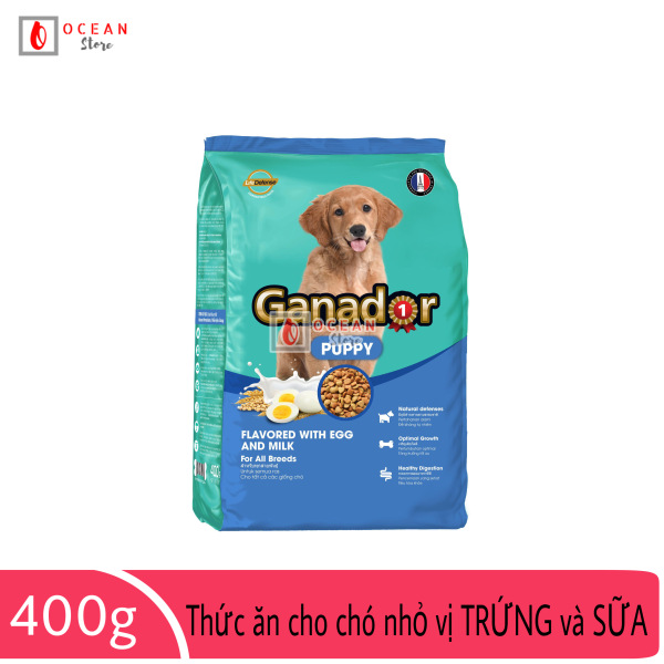 Thức ăn cho chó nhỏ hương vị trứng và sữa Ganador puppy Flavored With Egg And Milk - Gói 400g