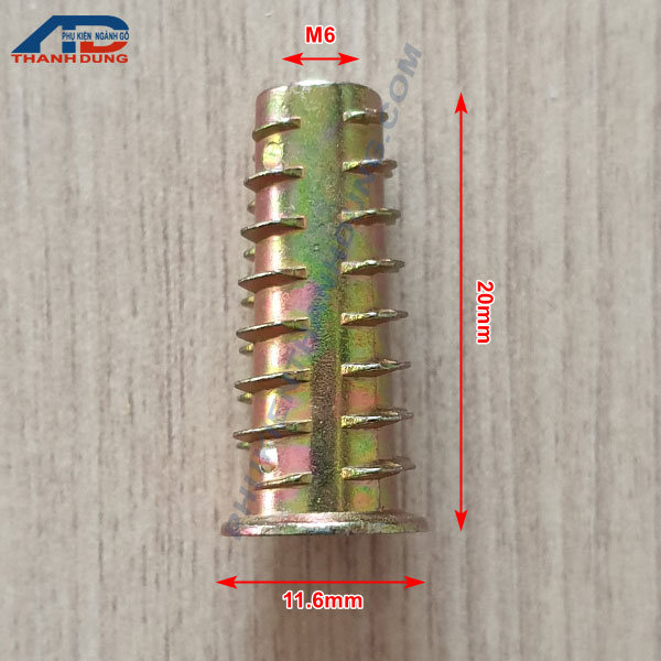 [GỐI 50 CON]Ốc Cấy Gỗ Có Vành M6x25