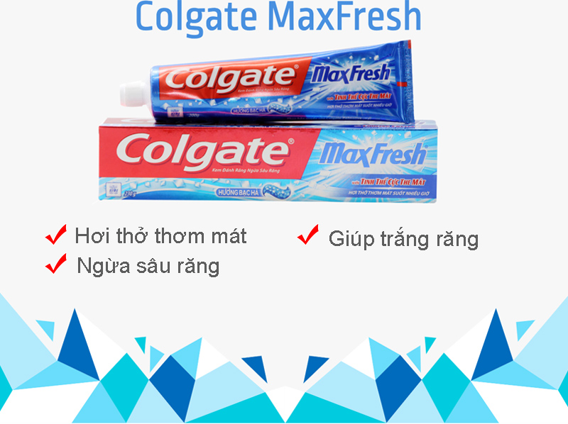 [HCM]KEM ĐÁNH RĂNG MAXFRESH 230G HƯƠNG BẠC HÀ+ BCDR CAO CẤP