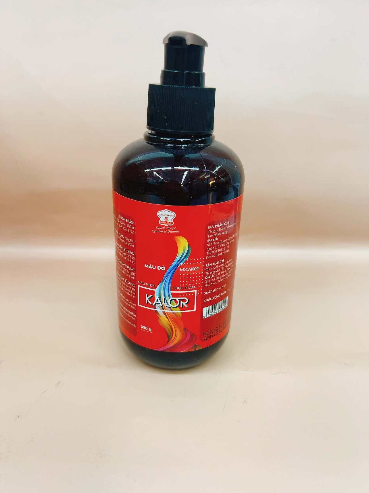 Màu thực phẩm dạng lỏng màu đỏ kalor 350gr