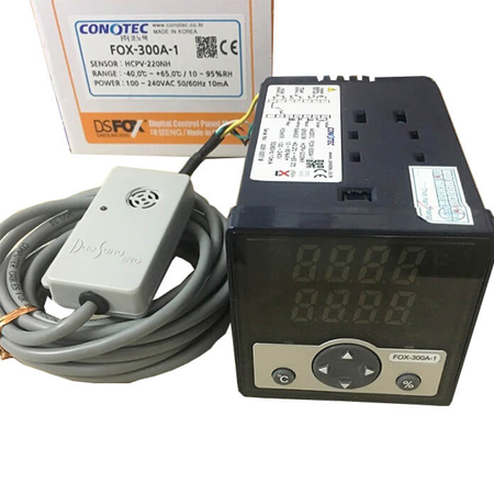 The temperature controller và humidity conotec fox-300a-1|dải nhiệt -40~65°c|dải humidity 10~100%rh