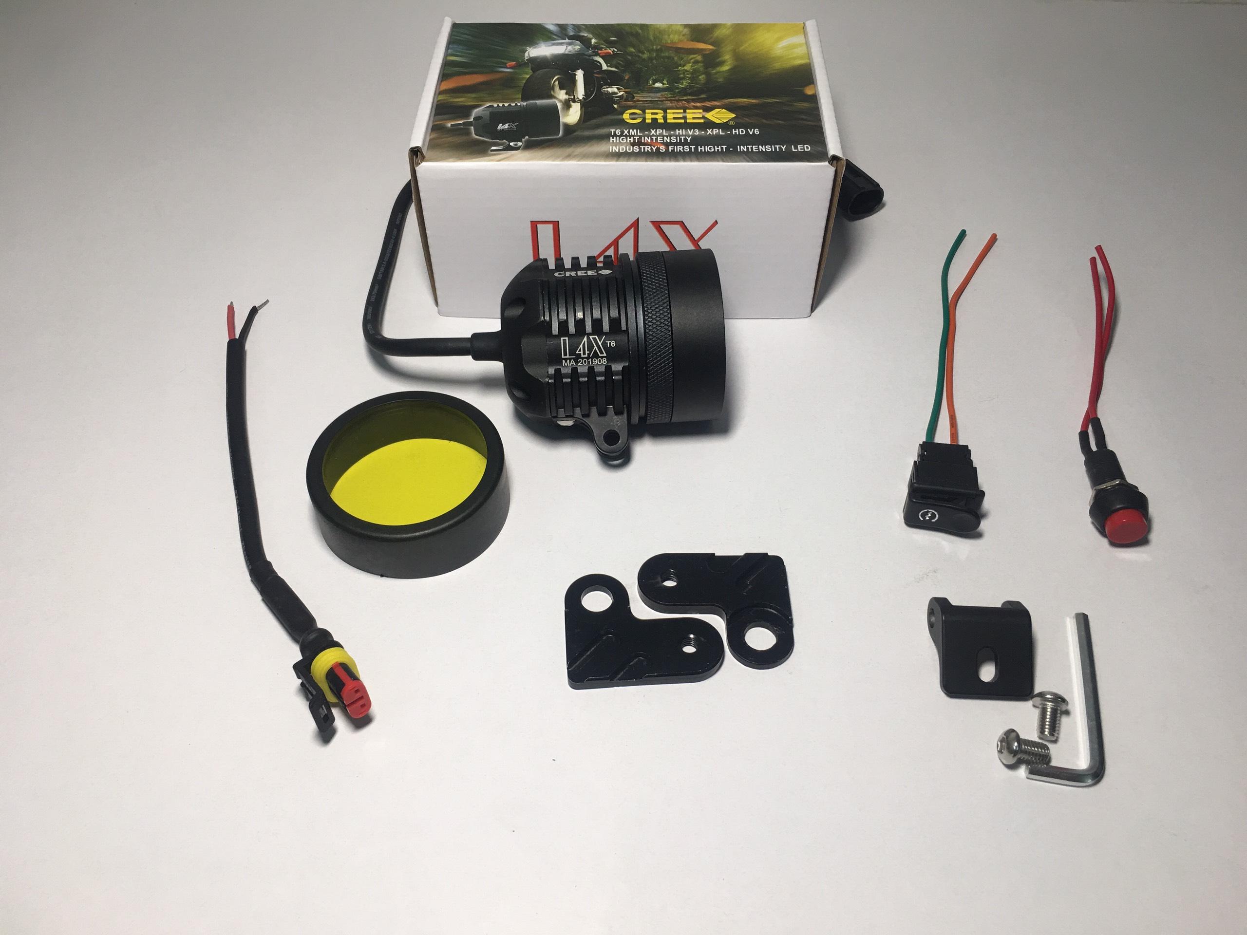 ĐÈN TRỢ SÁNG L4X CHÍP T6 KÍNH TÍM