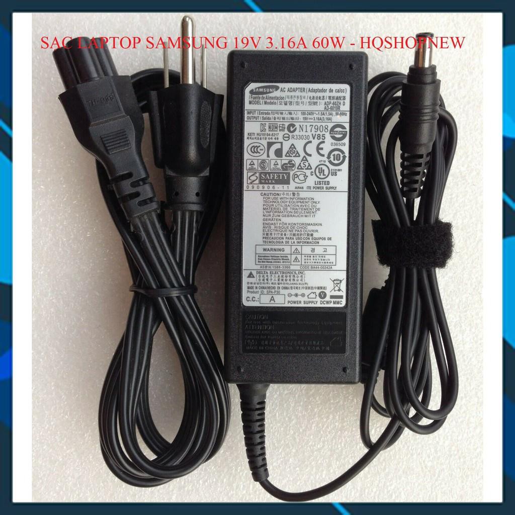 ️ sạc laptop samsung 19v - 3.16a - 60w