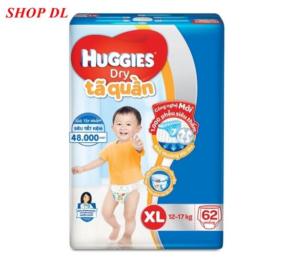 Tã quần Huggies size XL - 62 miếng (Cho bé 12 - 17kg)