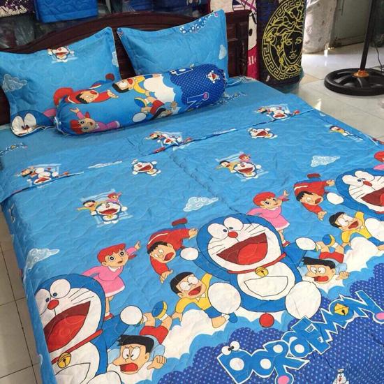 Mền hè thu chần bông vi tính - Mẫu Đôremon