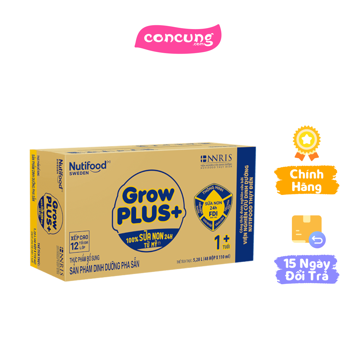 Spddps growplus+ sữa non 110ml - lốc 4 hộp