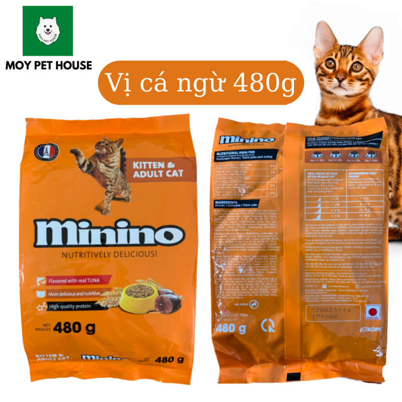 Hạt khô cho mèo mọi lứa tuổi Minino 1.3kg - vị cá ngừ - Moypethouse shop