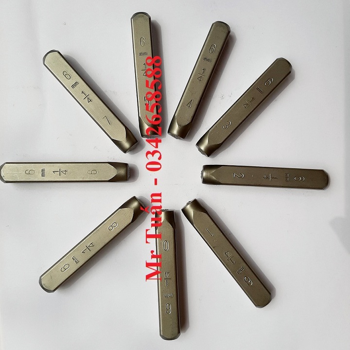 Bộ đục chữ và số chấm bi 6mm