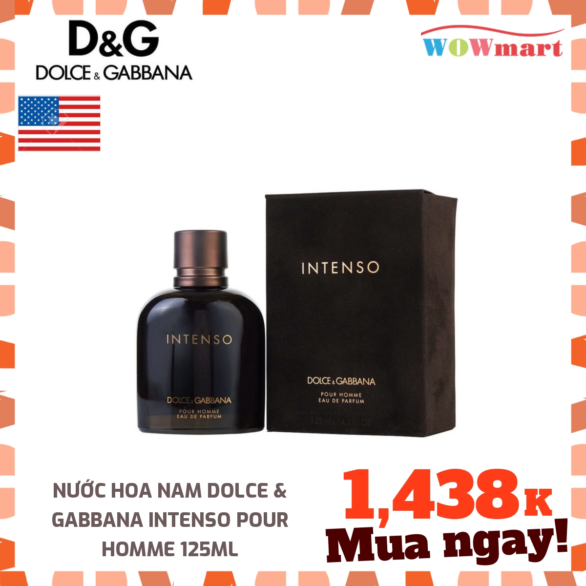 Nước hoa nam Dolce & Gabbana Intenso Pour Homme 120ml - [MỸ] 