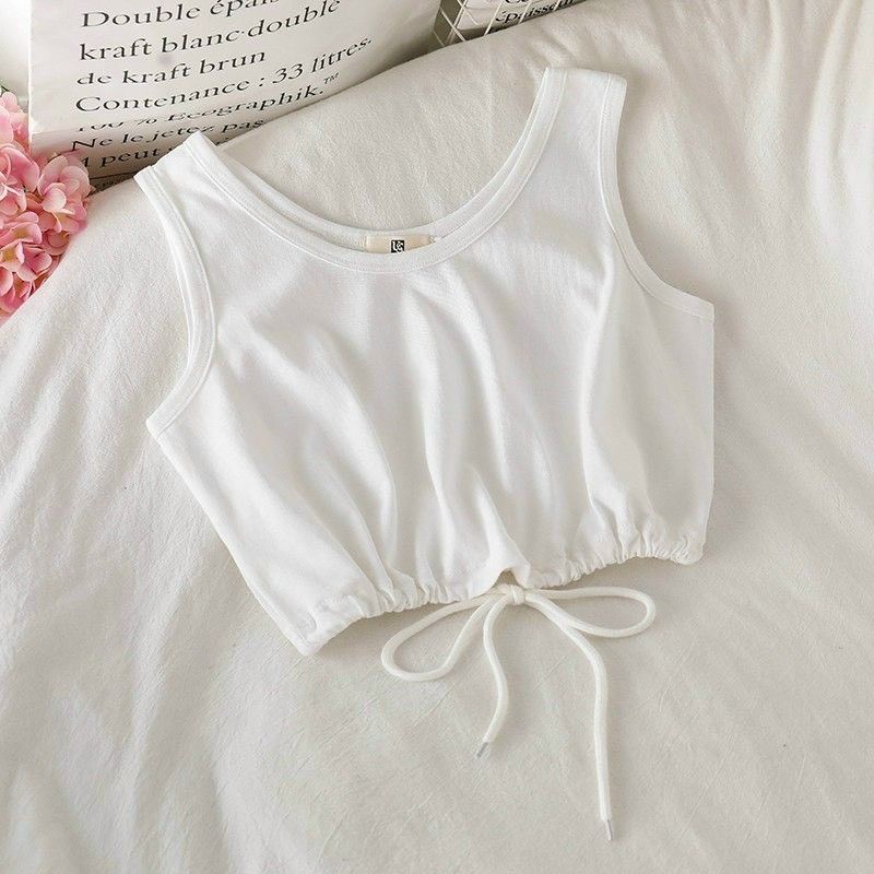 [HCM]Áo croptop ba lỗ rút dây cá tính