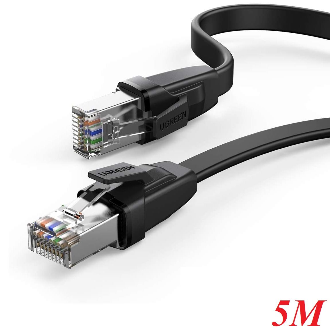 Ugreen 10983 5m cat8 u-ftp 2000mhz 30awg cáp mạng màu đen nw134