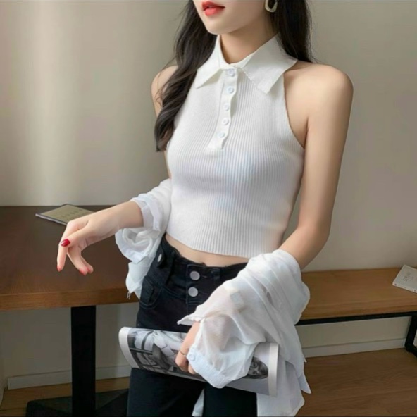 Áo ba cổ sát tay cổ bẻ cài nút sexy MC