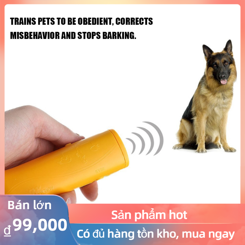3 Trong 1 Chống Sủa Ngăn Chặn Vỏ Cây Thiết Bị Di Động Cầm Tay Siêu Âm Cho Thú Cưng Chó Đuổi Điều Khiển Đào Tạo Thiết Bị Máy Bay Huấn Luyện Với Màu Vàng