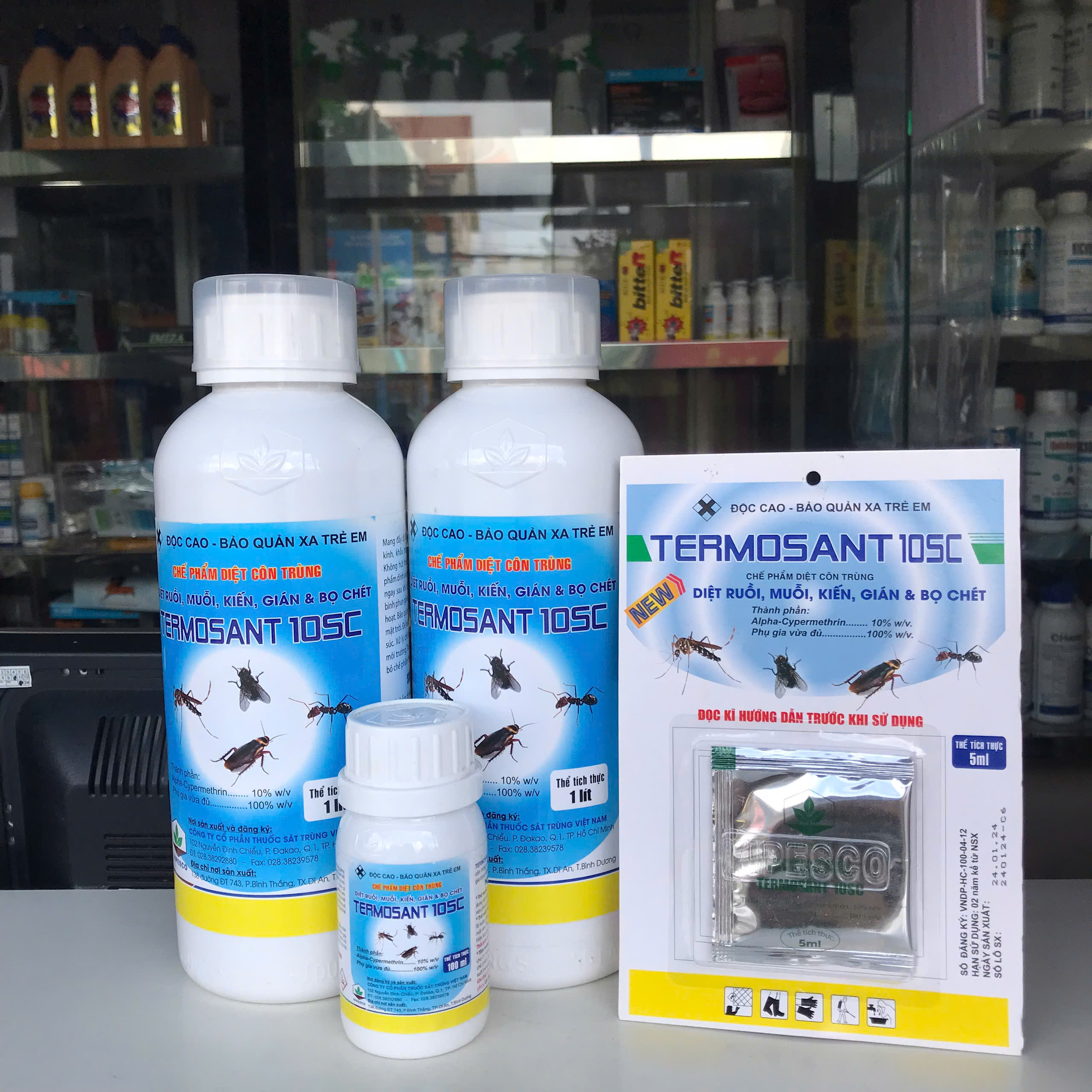 Thuốc diệt muỗi và côn trùng Termosant 10SC - chai 100ml