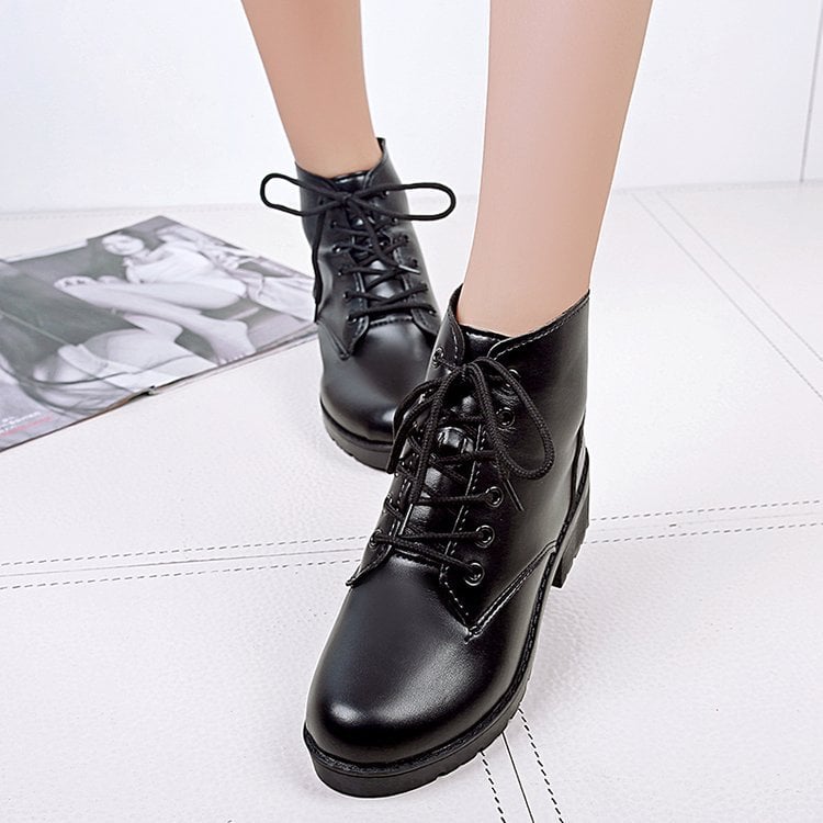 Giày boot nữ phong cách ulzzang đế cao 2cm B148