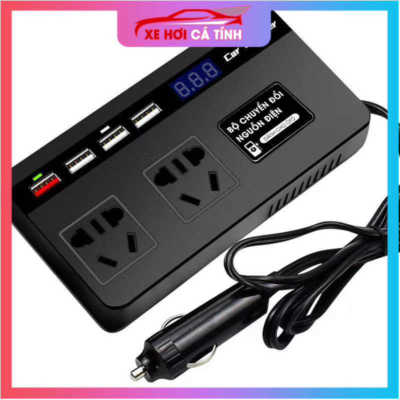 Biến tần điện ô tô, Bộ chuyển đổi điện tự động từ tẩu sạc DC 12V / 24V sang AC 110V / 220V tiện lợi cho du lịch phượt sửa chữa dụng cụ