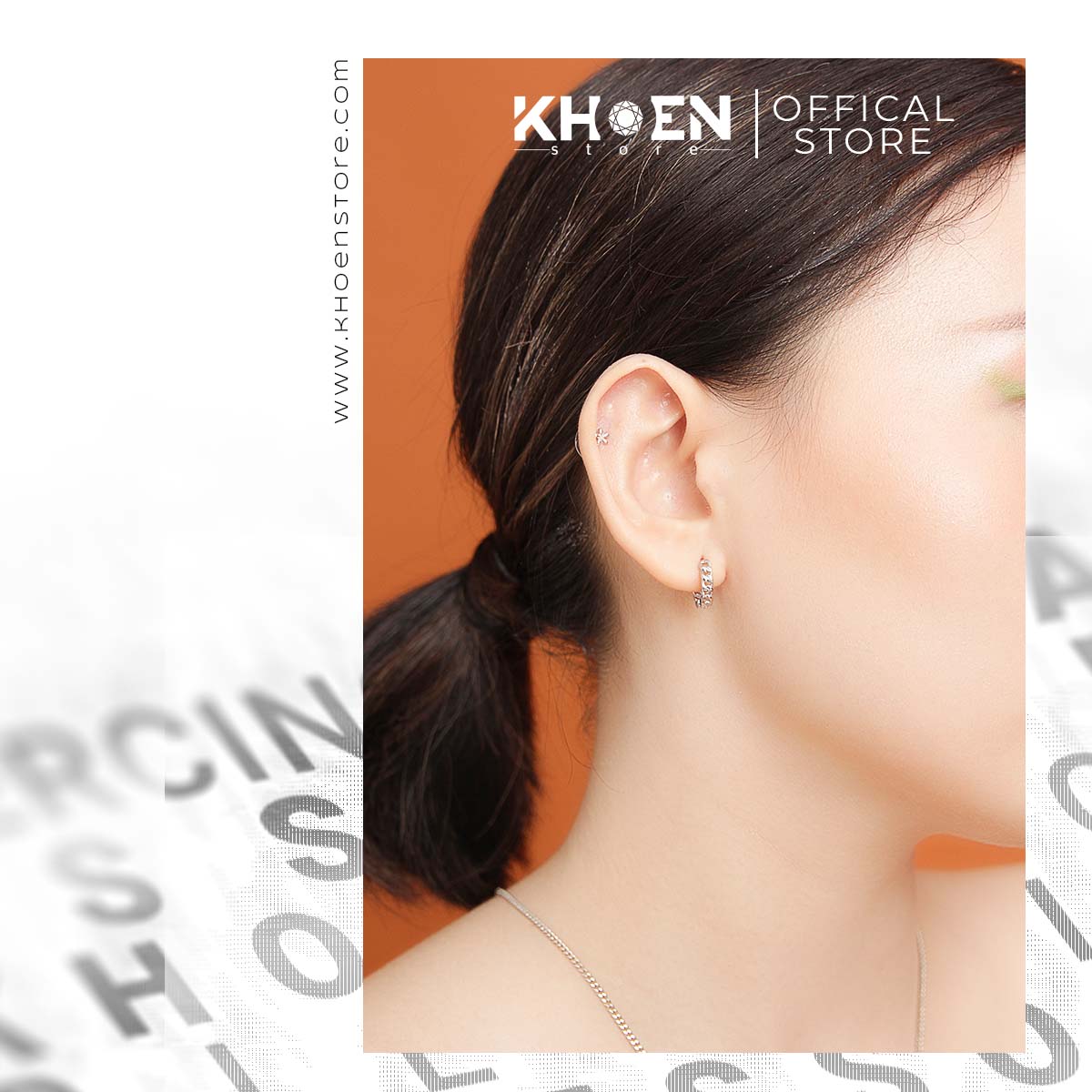 (1 Chiếc) Khuyên Tròn xích - Bạc 925 - Khoen Store