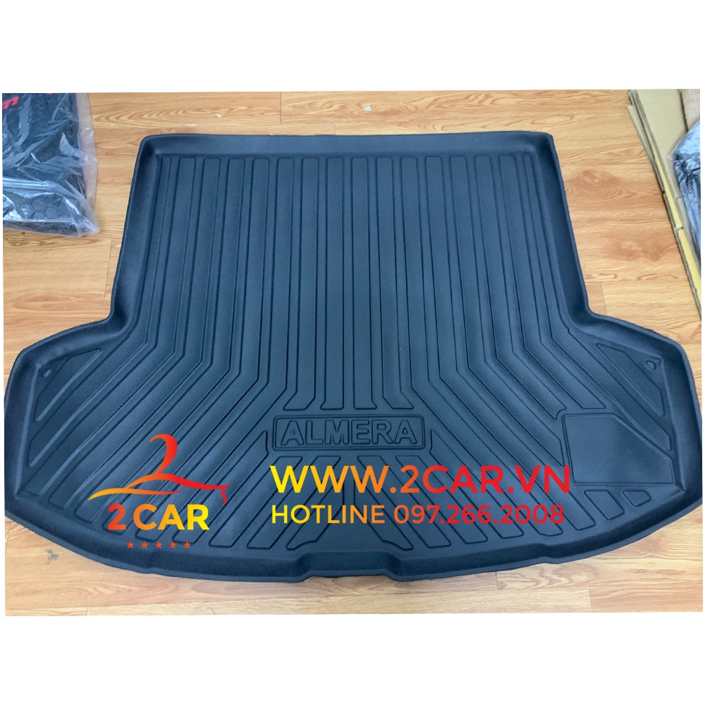 Lót Cốp Nhựa Dẻo Xe Nissan Almera 2020- 2021- 2022- 2023 chống nước tốt, dễ vệ sinh, không thấm nước