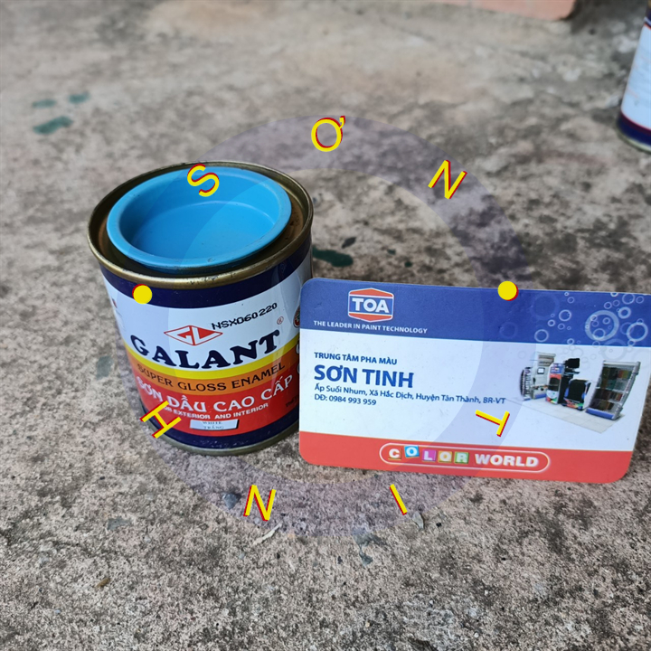 SƠN DẦU GALANT MÀU Xanh lam 70ML sơn trên gỗ sắt thép tôn bê tông