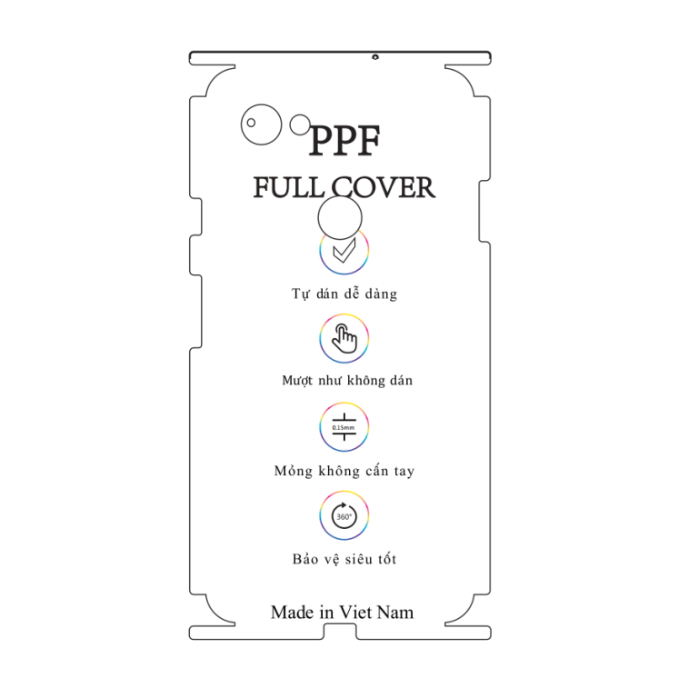 [HCM]Dán dẻo PPF Pixel 2 XL mặt sau có viền