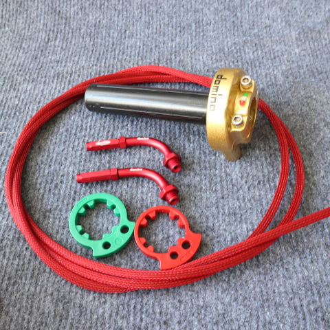 [NEW SALE] COMBO ĐỒ CHƠI XE MÁY CÙM TĂNG TỐC XE MÁY (MÀU VÀNG) KÈM 2 DÂY GA THÁI (MÀU ĐỎ) VÀ 2 ỐNG GA NHÔM CNC (MÀU ĐỎ) SIÊU CHẤT