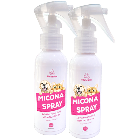 Xịt diệt nấm da cho chó mèo Micona Spray