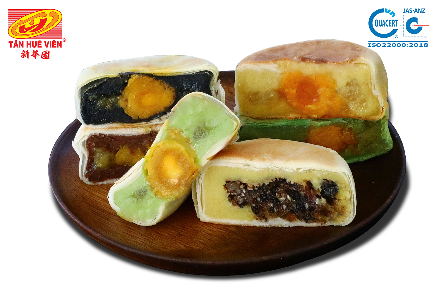 BÁNH PÍA BÁCH VỊ (900g x 6 cái 6 vị ) Tân Huê Viên