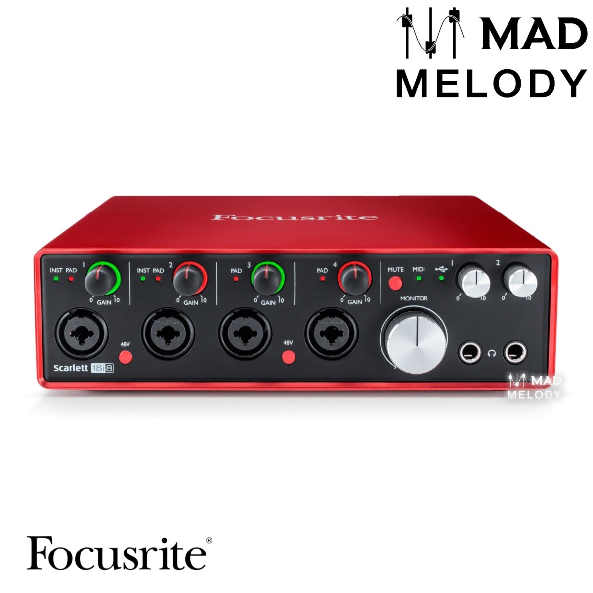 Focusrite Scarlett 18i8 USB Audio Interface (2nd Gen) [soundcard thu âm/làm nhạc chất lượng cao, đời thứ 2, NEW]