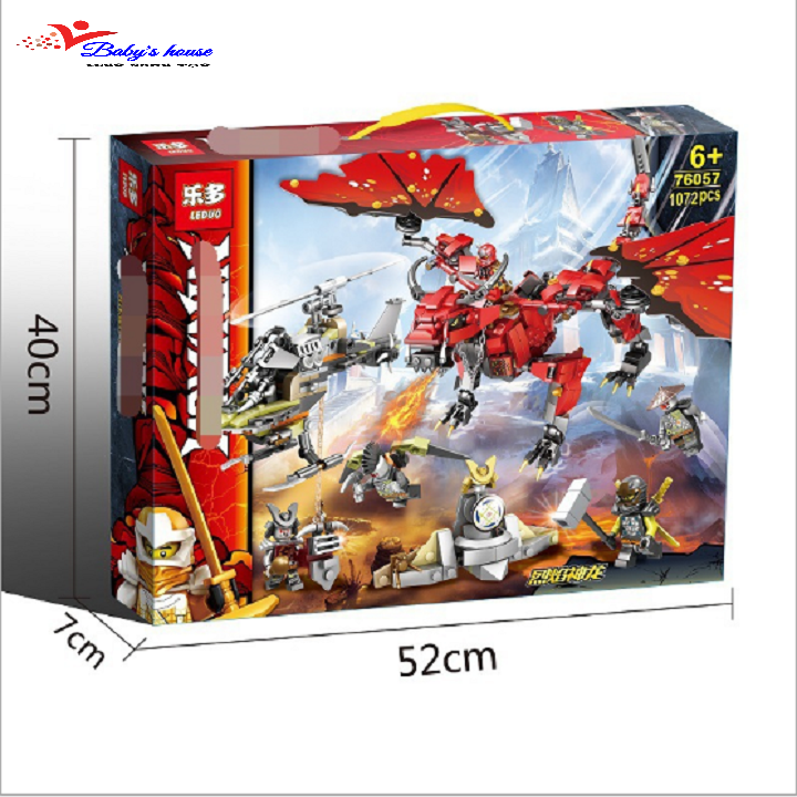 Bộ đồ chơi lắp ráp Ninja Phantom Flame Dragon red 76057