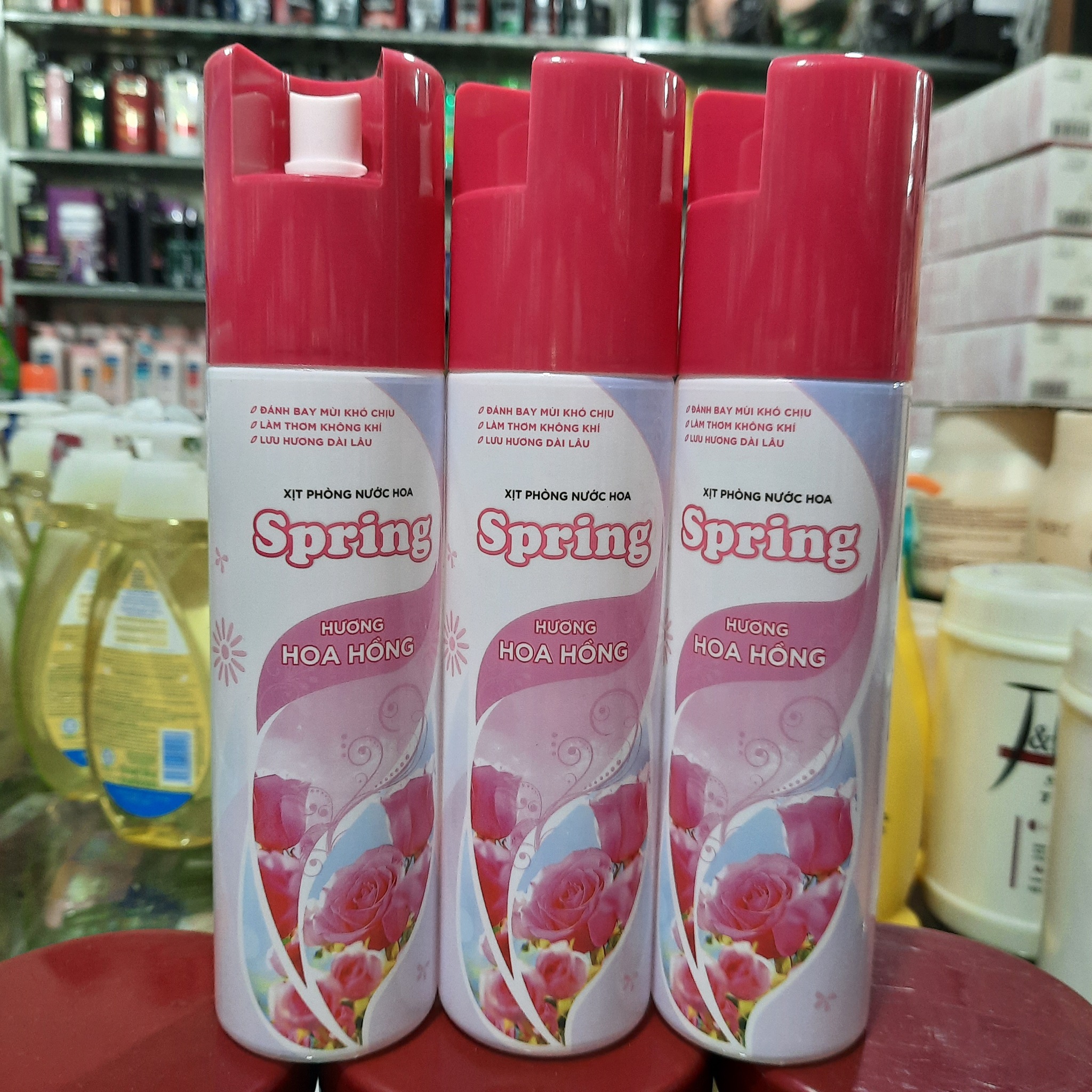 Nước xịt phòng Spring hương hoa hồng chai 225ml