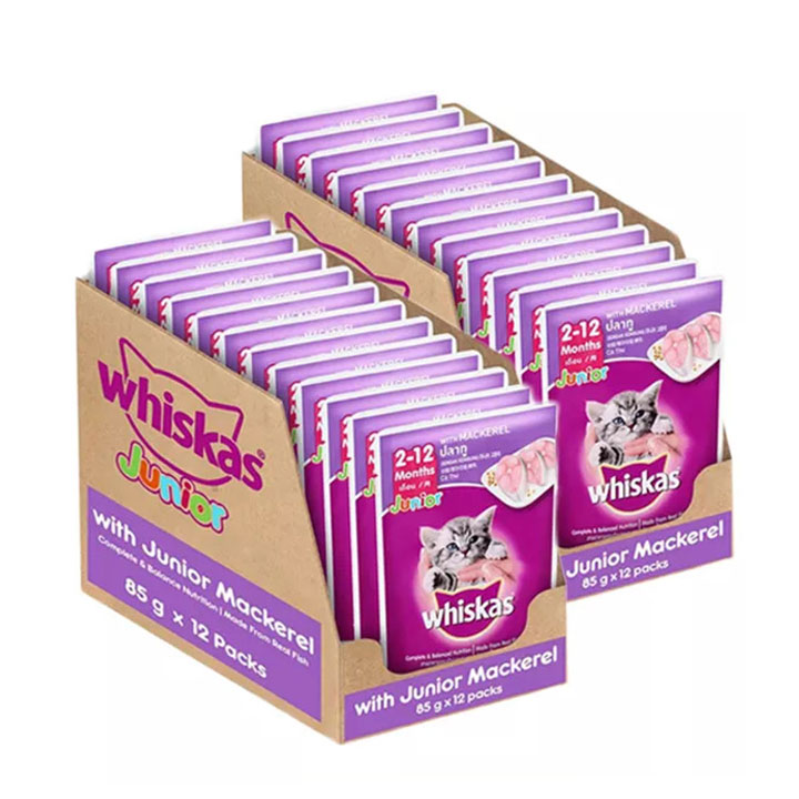 [HOÀN TIỀN 10%]Pate mèo con Whiskas Junior 80g Thức ăn ướt cho mèo con - CutePets