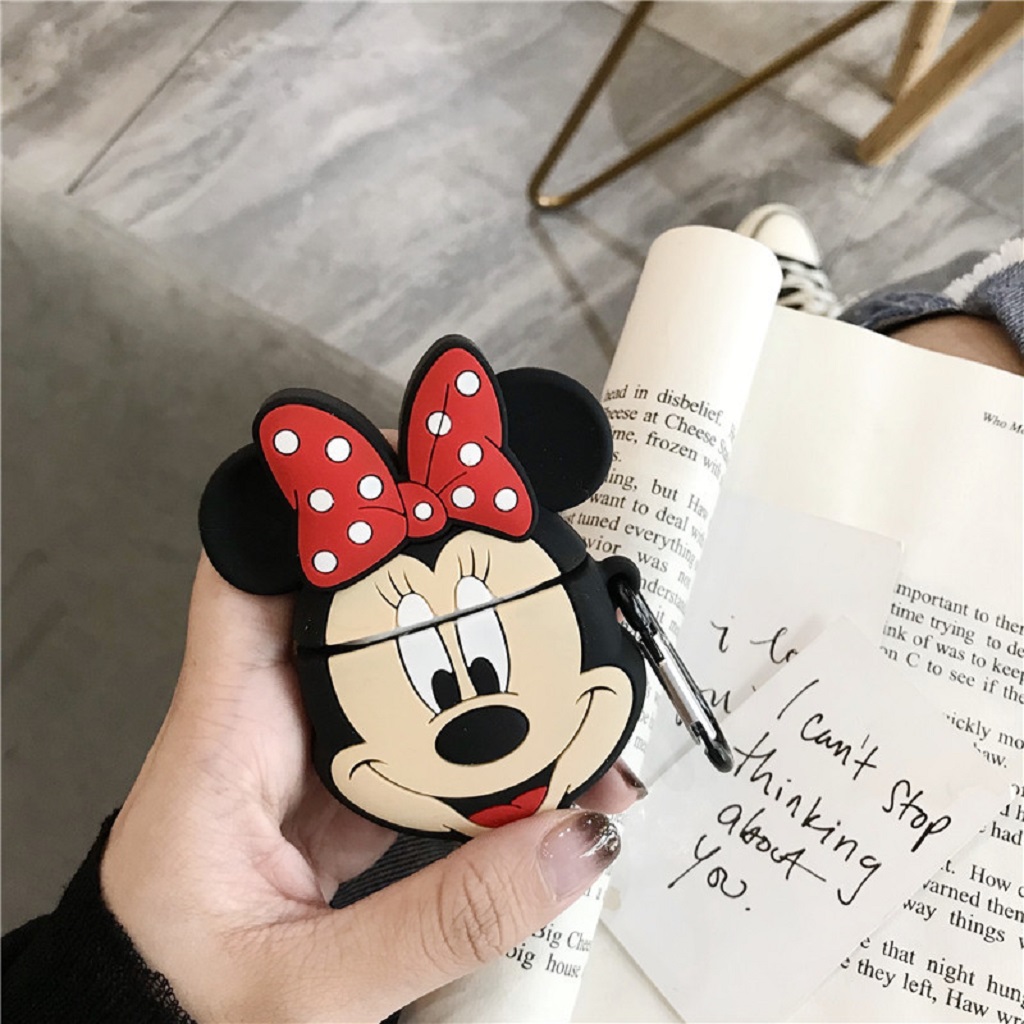 Airpods Case ⚡ Tặng Móc Đeo ⚡ MICKEY & MINNIE Case Tai Nghe Không Dây Airpods 1/ 2/ i12