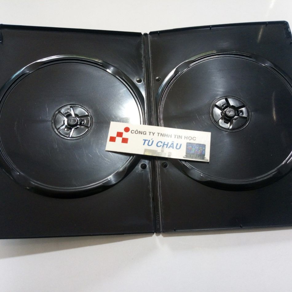 Hộp đựng đĩa CD, DVD nhựa đen / Hộp đựng 2 đĩa
