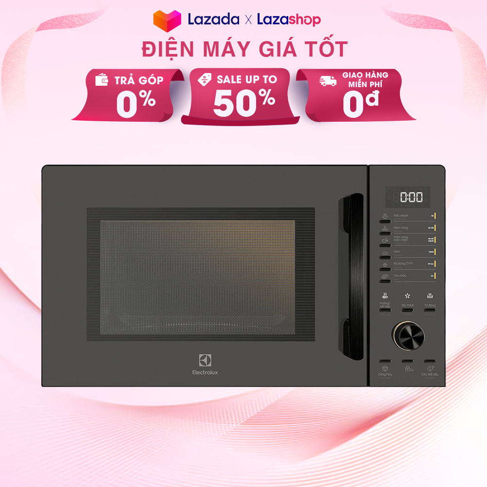 Lò vi sóng Electrolux 30 lít EMG30D22BMLò vi sóng Electrolux 30 lít EMG30D22BM - 5 mức điều chỉnh nhiệt độ phù hợp - Chức năng chiên không dầu giúp hạn chế dầu mỡ - CombiGrill kết hợp nướng và vi sóng