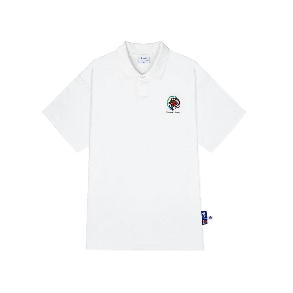 [Hoàn Tiền 15%] Áo Thun Polo Levents Doraemon Unisex Nam Nữ