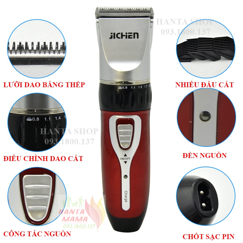 Tông đơ cắt tóc jichen - Máy cắt tóc trẻ em và người lớn
