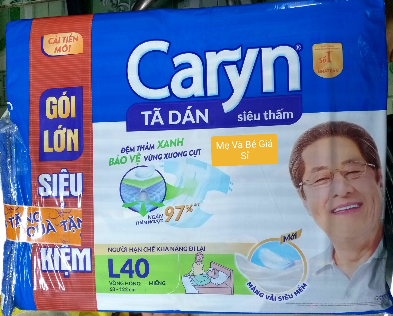 TÃ DÁN CARYN SIZE M40 MIẾNG, SIZE L40 (SIZE CŨ ML40) MIẾNG
