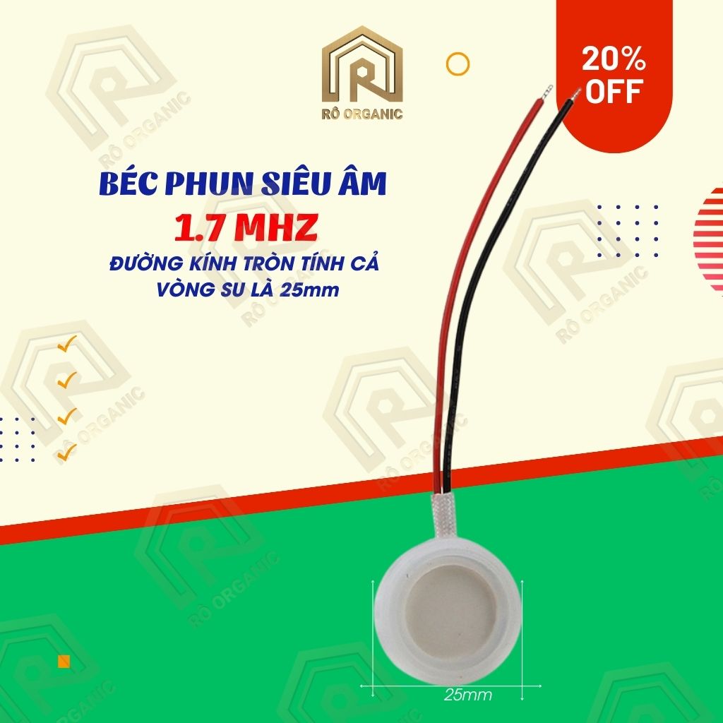 Đầu phun sương, béc phun, phụ kiện máy xông tinh dầu, đầu fog, bép phun - rô organic