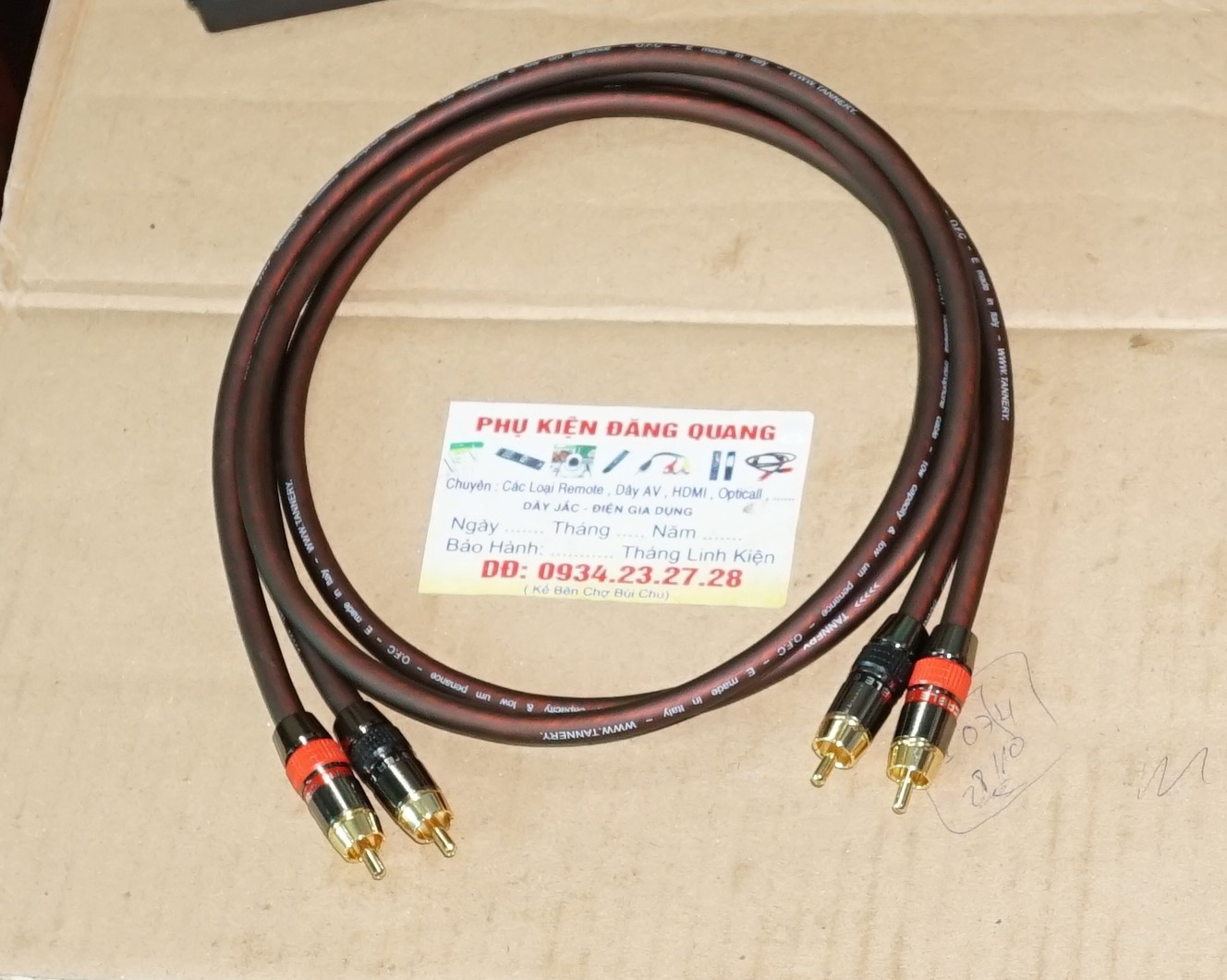 Cặp dây AV made in Italy dài 1m jack monter