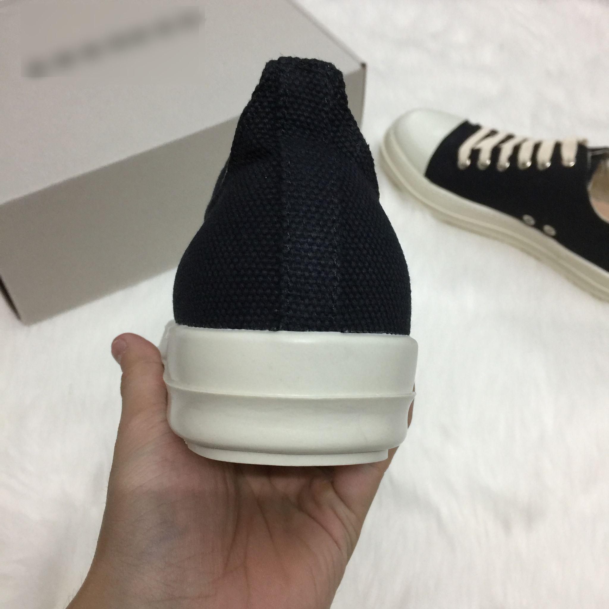 [Tặng Hộp & Tặng Tất] Giày Thể Thao Sneaker Rick Owen Cổ Thấp Đế Thơm - Nam Nữ