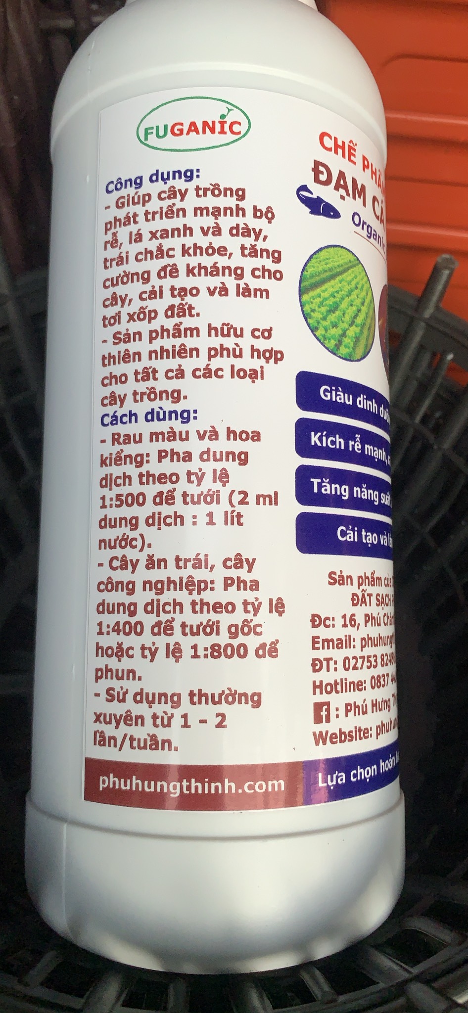 Phân bón đạm cá Fuganic bình 1 lít