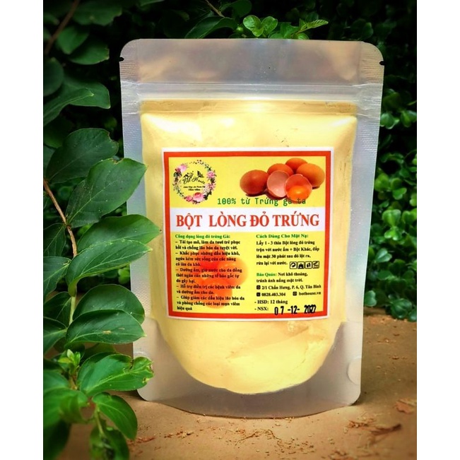 BỘT LÒNG ĐỎ TRỨNG GÀ HANDMADE DƯỠNG DA NHÀ BỘT