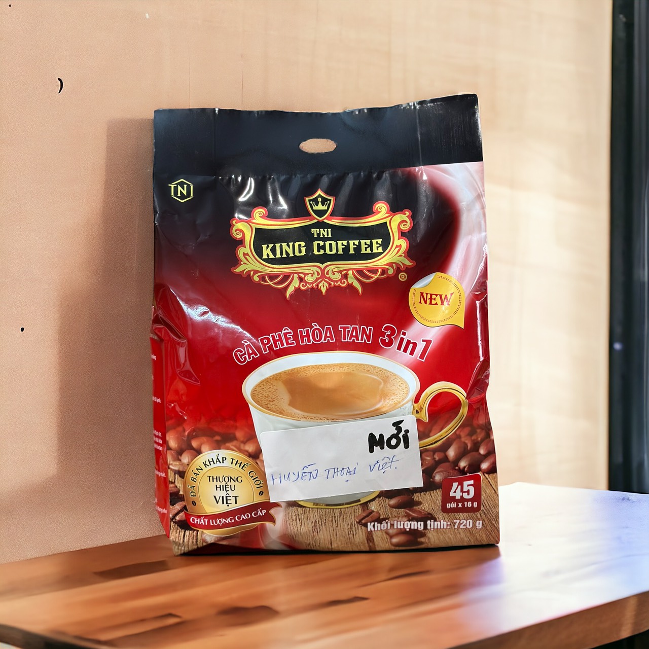 ( 01 BỊCH) Cà Phê Hòa Tan 3in1 King Coffee (16gramx 45 gói) - Cafe Sữa ngon Trứ Danh