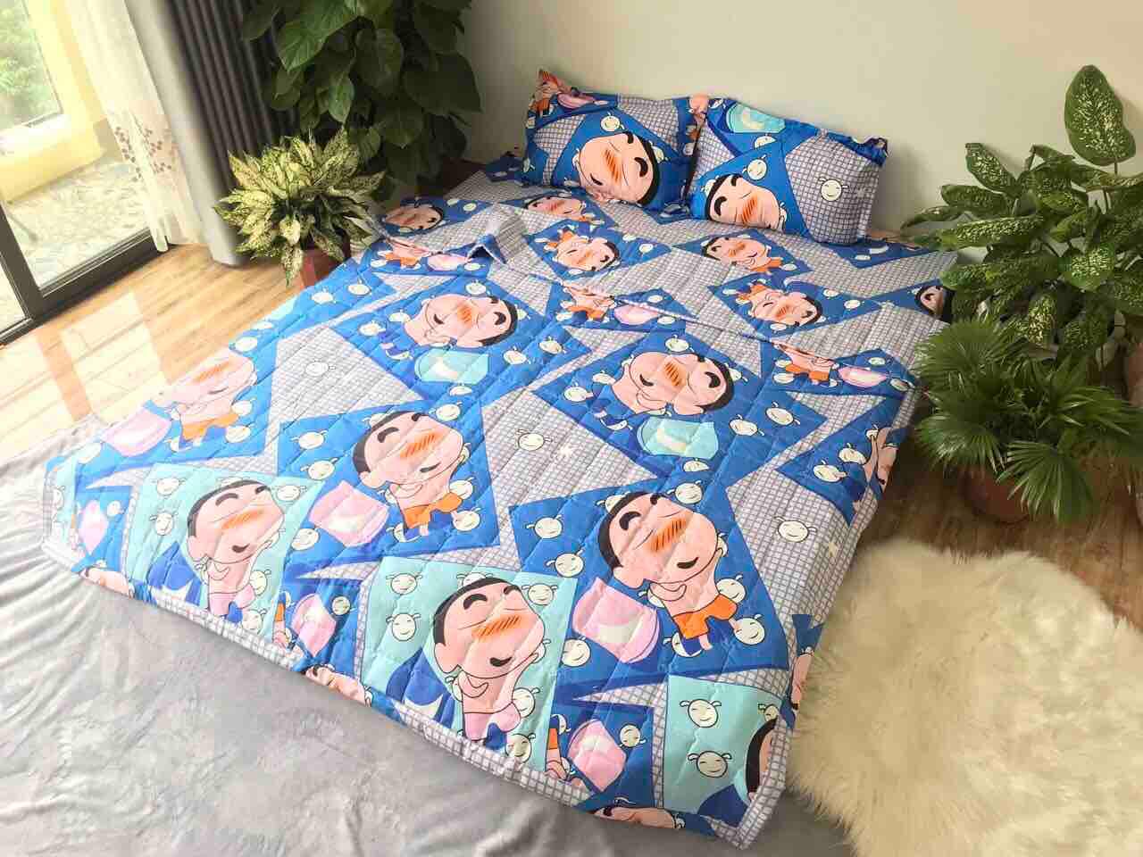 (FreeShip MAX) Trọn Bộ Chăn Ga Gối Combo 5 Món , Cushin -kovico  drap giường, ga giường, ra giường, drap trải giường,ga trải giường, drap trải giường đẹp ga trải giường cưới, bộ ga trải nệm mát, ga giường cưới,Ga giường spa