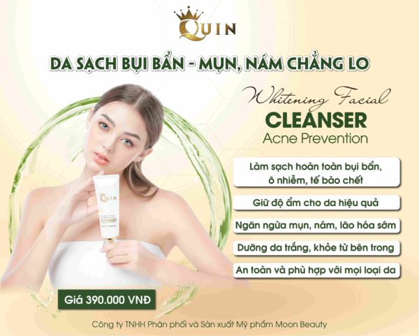 [HÀNG CAO CẤP] SỮA RỬA MẶT DƯỚNG TRẮNG CAO CẤP QUIN